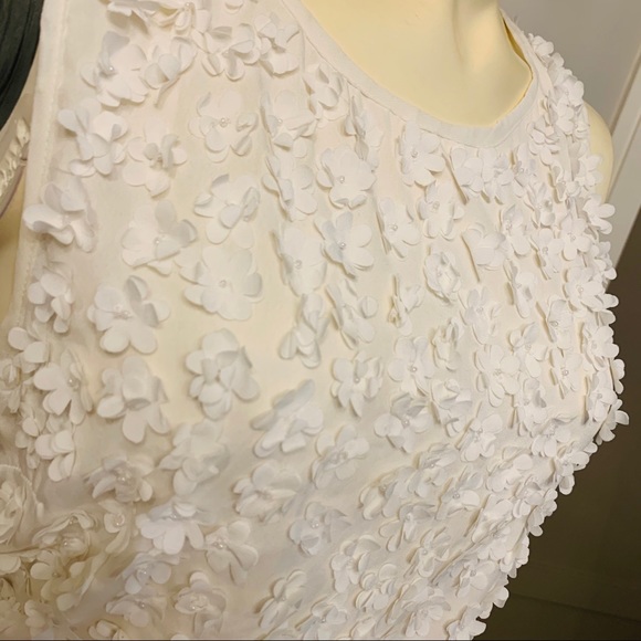 Topshop floral appliqué white dress size 8 - Picture 3 of 16